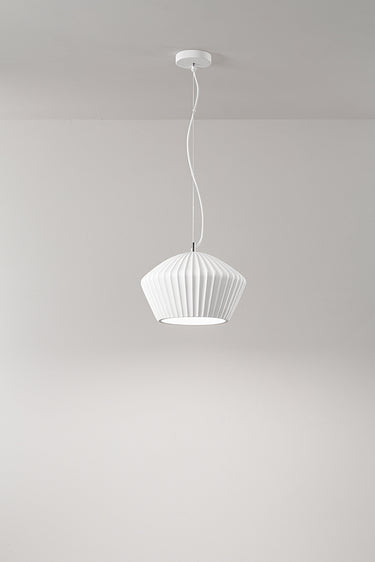 Perenz Minea - sospensione in gesso verniciabile dal design plisettato 1xE27 MAX 40W Perenz Lampade a sospensione